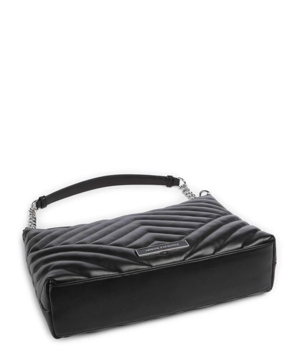 Victoria Schultertasche Lederimitat schwarz