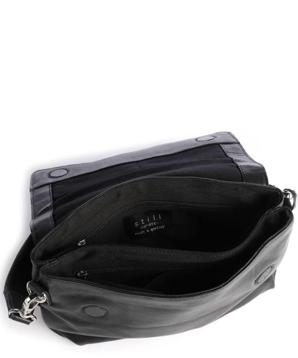 Khloe Khloe Umhängetasche fein genarbtes Leder schwarz