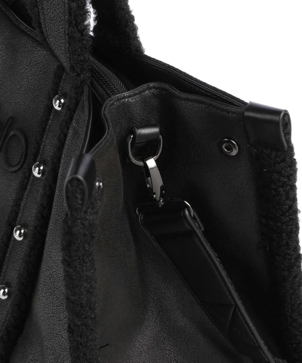 L Shopper Lederimitat schwarz