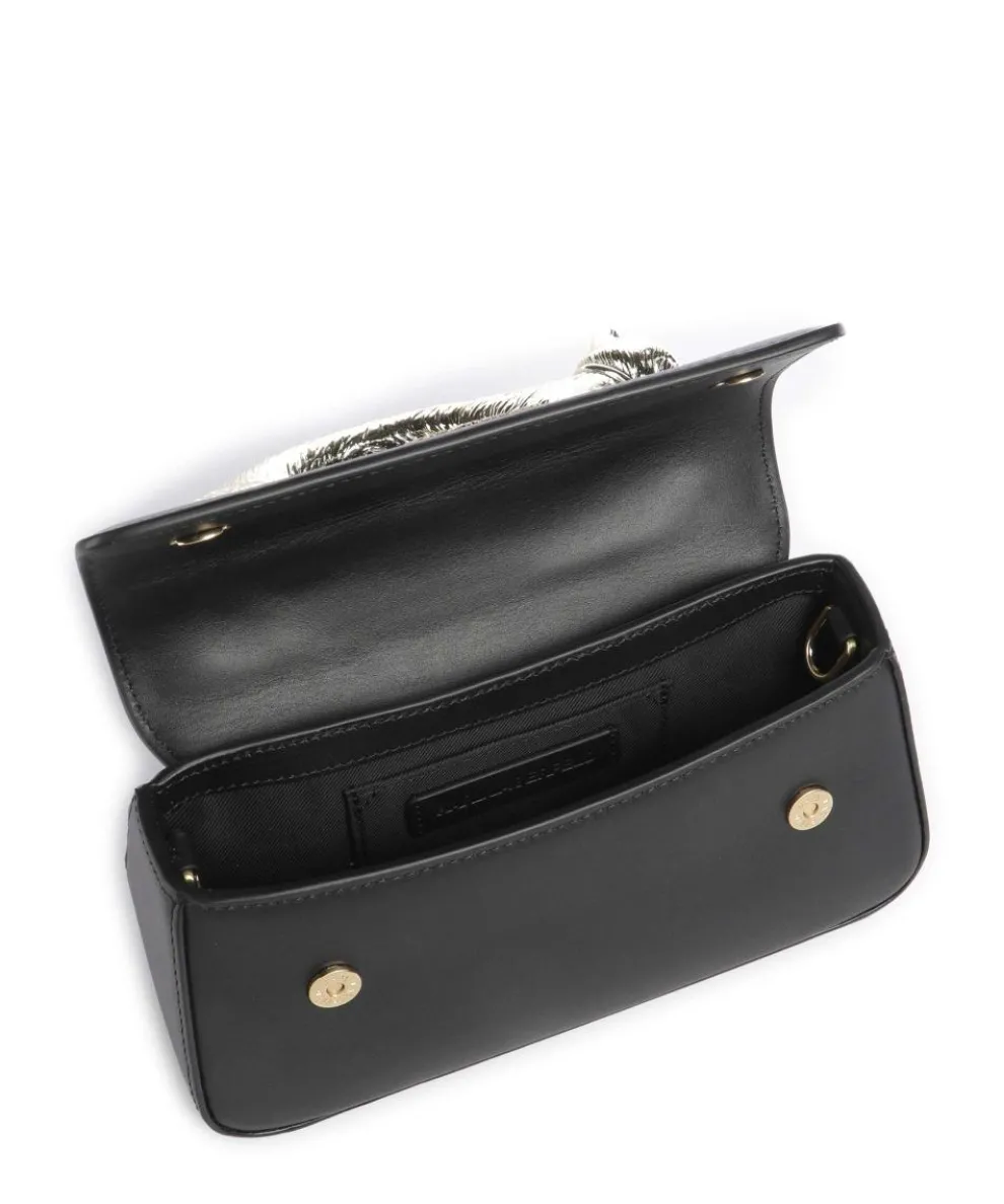 K/Ikon Choupette Handtasche fein genarbtes Rindsleder schwarz