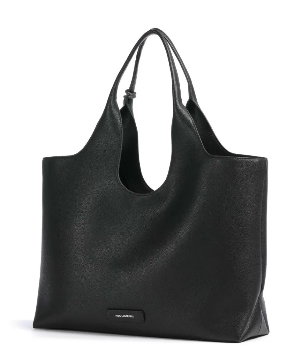 K/Ikon Large Shopper Lederimitat schwarz