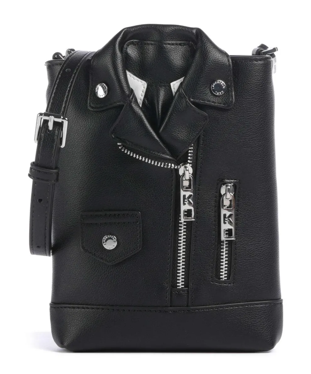 K/Ikon Umhängetasche Lederimitat schwarz