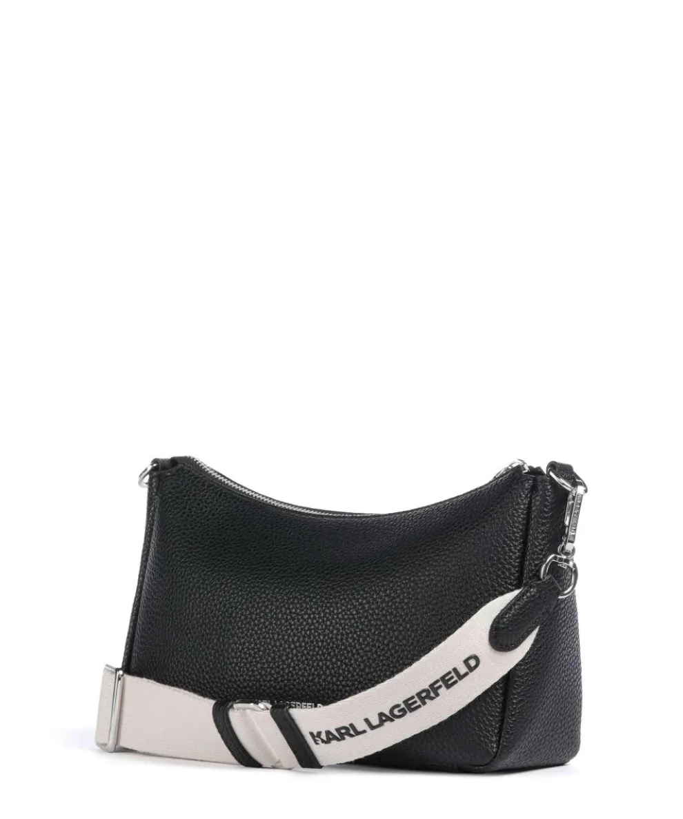 K/Ikonik Schultertasche Lederimitat schwarz