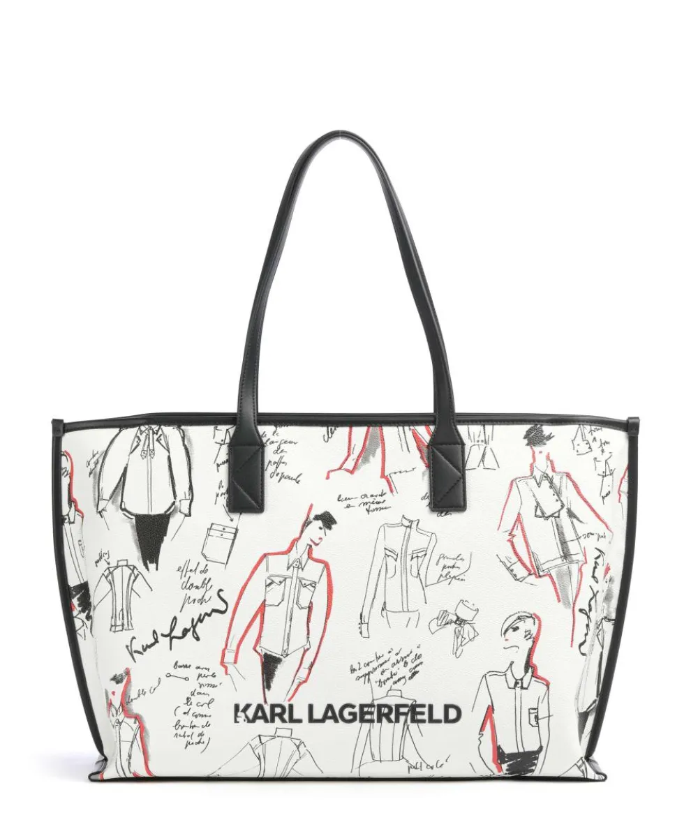 K/Karl Shopper 14″ Lederimitat creme