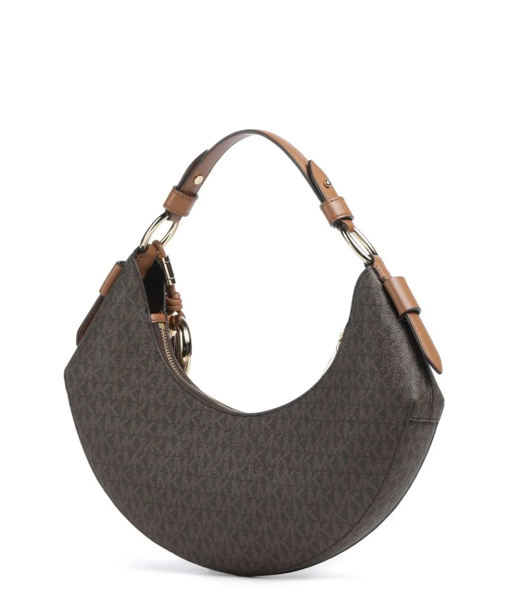 Koa Medium Schultertasche Lederimitat dunkelbraun