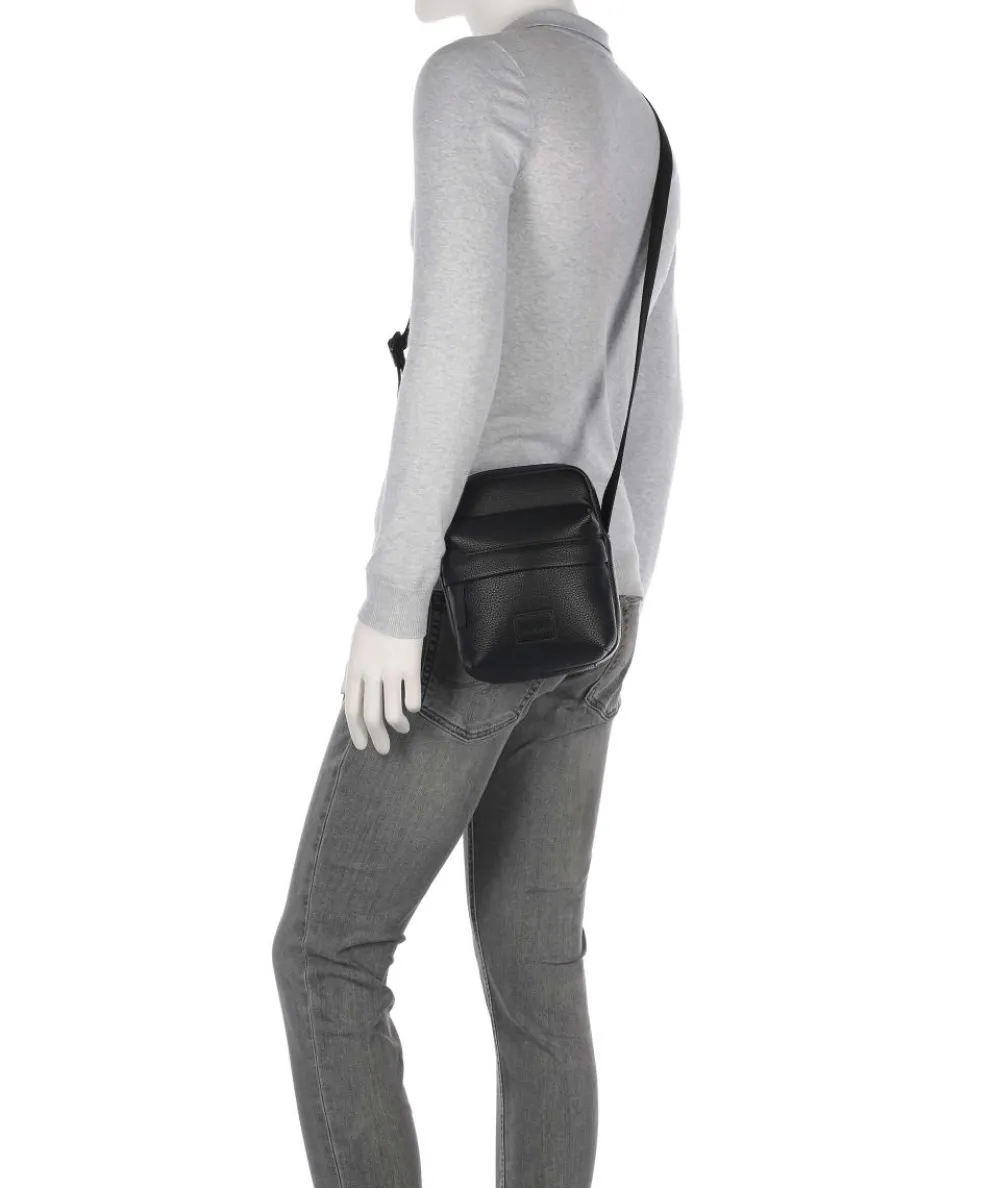 Ethon Umhängetasche Lederimitat schwarz