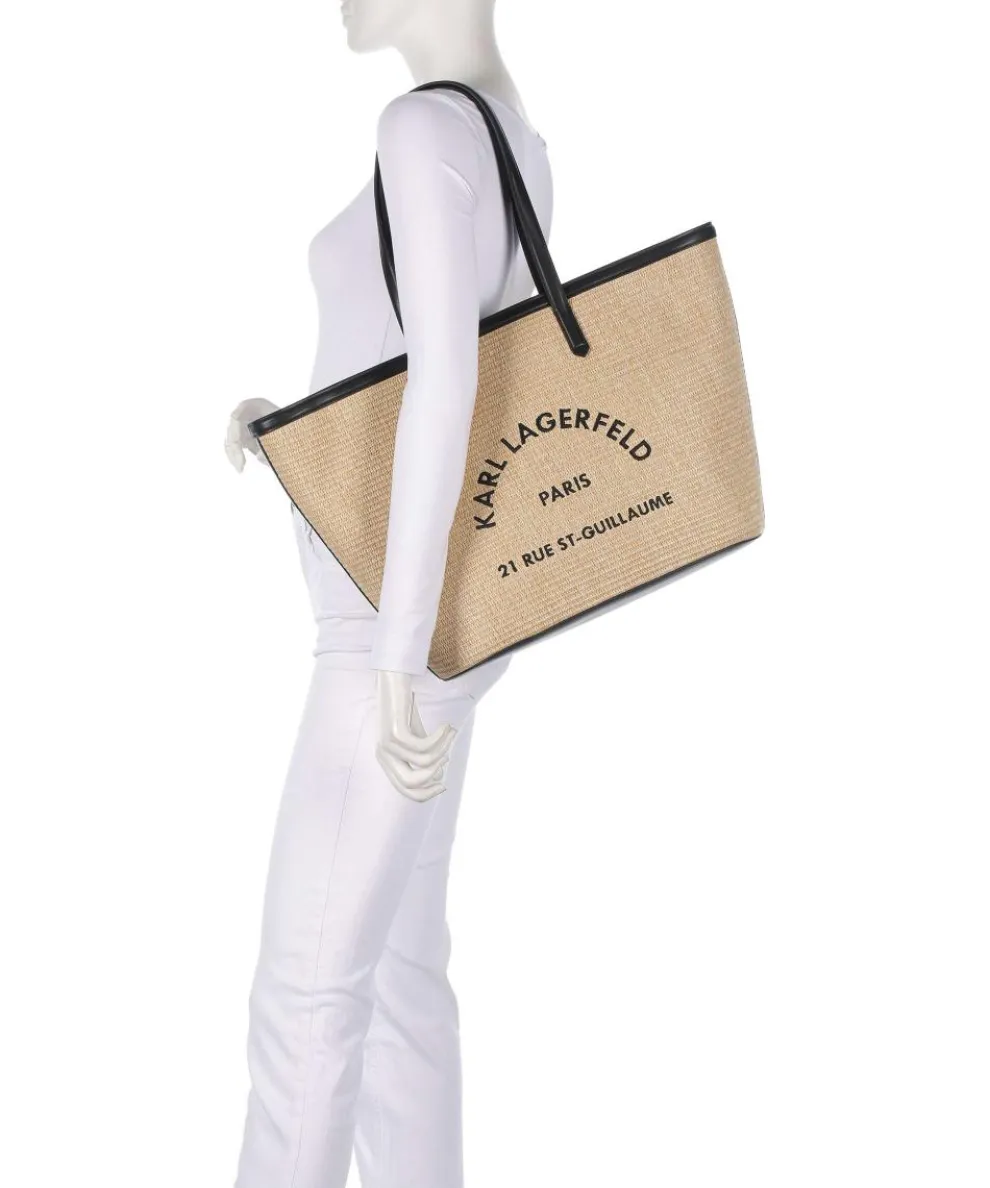 K/Rue St Guillaume Shopper Polyurethane natur/schwarz