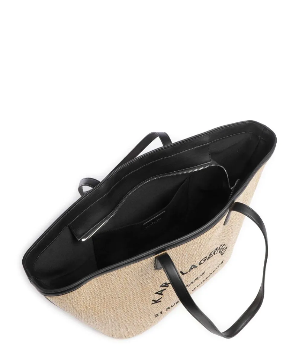 K/Rue St Guillaume Shopper Polyurethane natur/schwarz