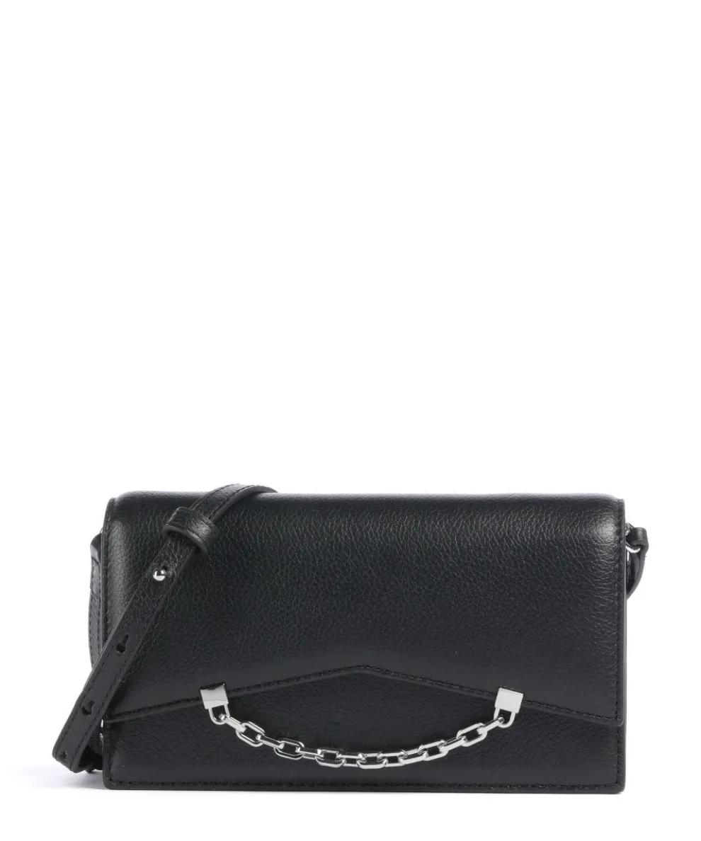 K/Seven Geldbörse genarbtes Rindsleder schwarz