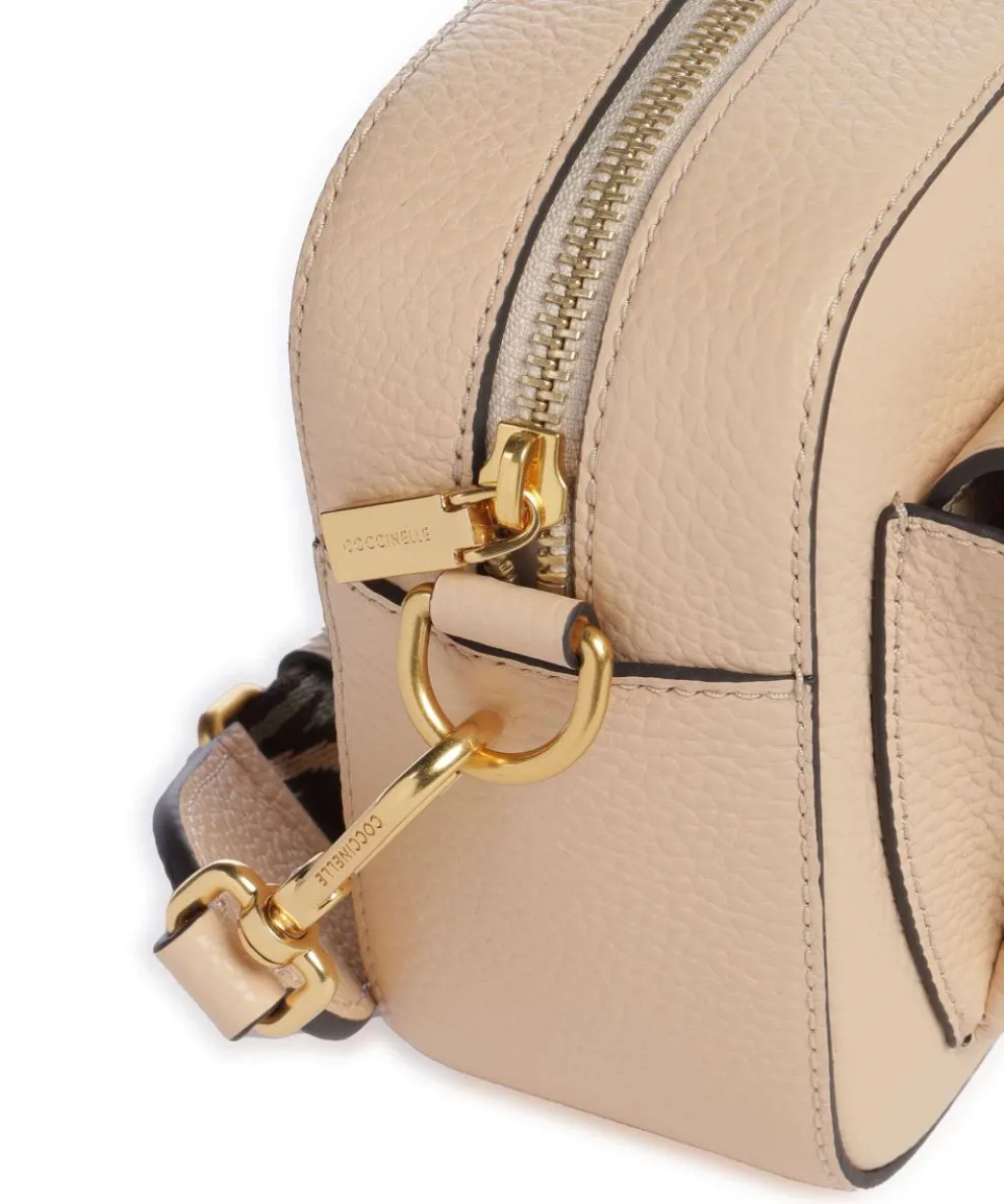 Beat Soft Ribbon Umhängetasche genarbtes Leder natur