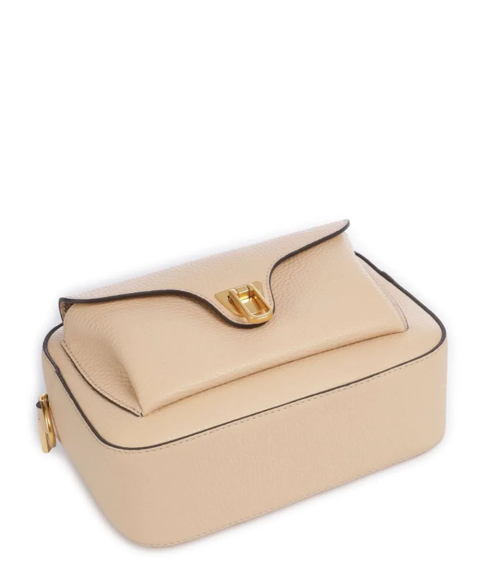 Beat Soft Ribbon Umhängetasche genarbtes Leder natur