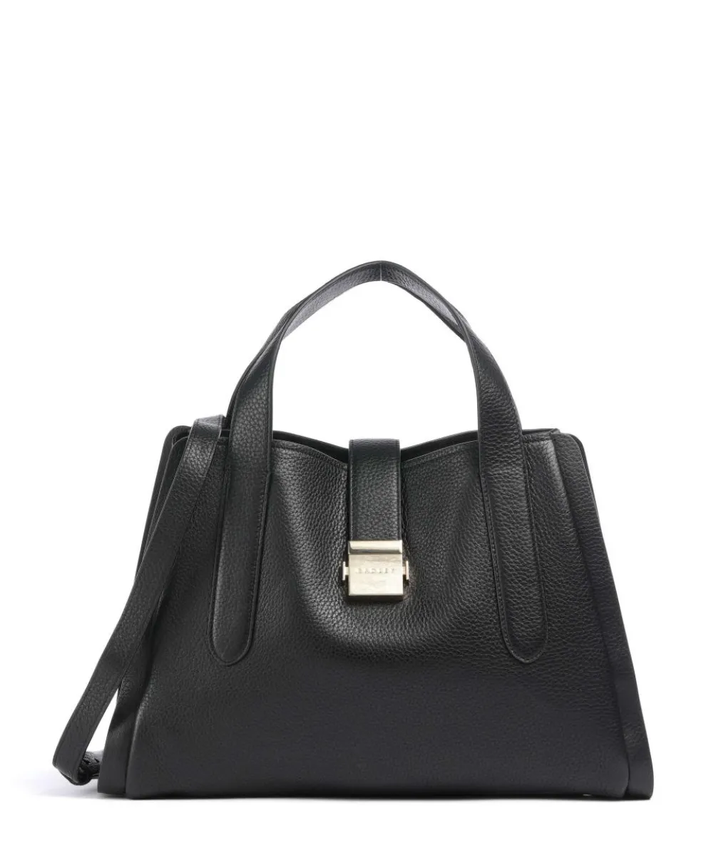 Sloane Street Handtasche genarbtes Rindsleder schwarz