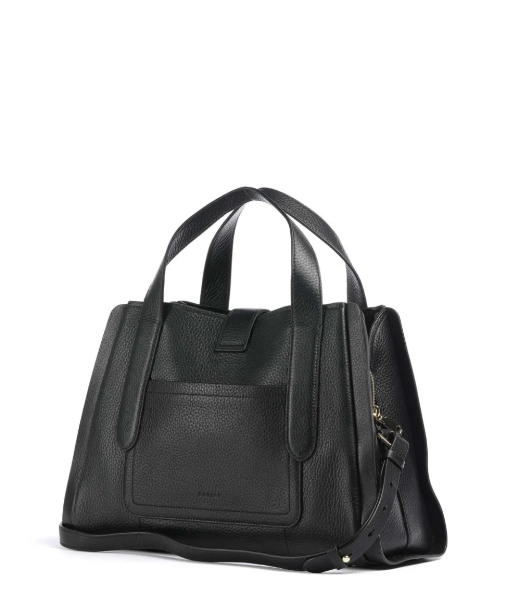 Sloane Street Handtasche genarbtes Rindsleder schwarz
