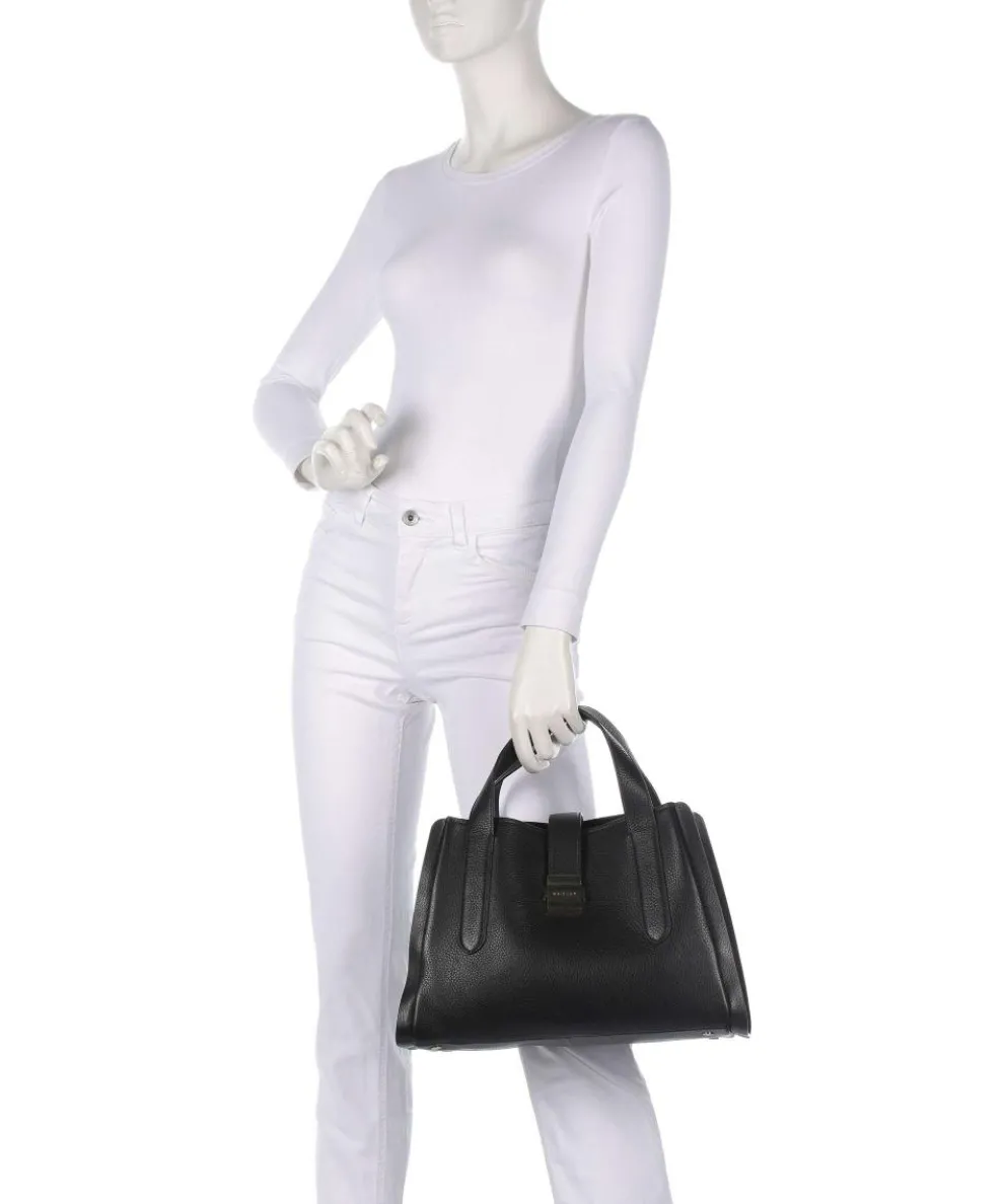 Sloane Street Handtasche genarbtes Rindsleder schwarz