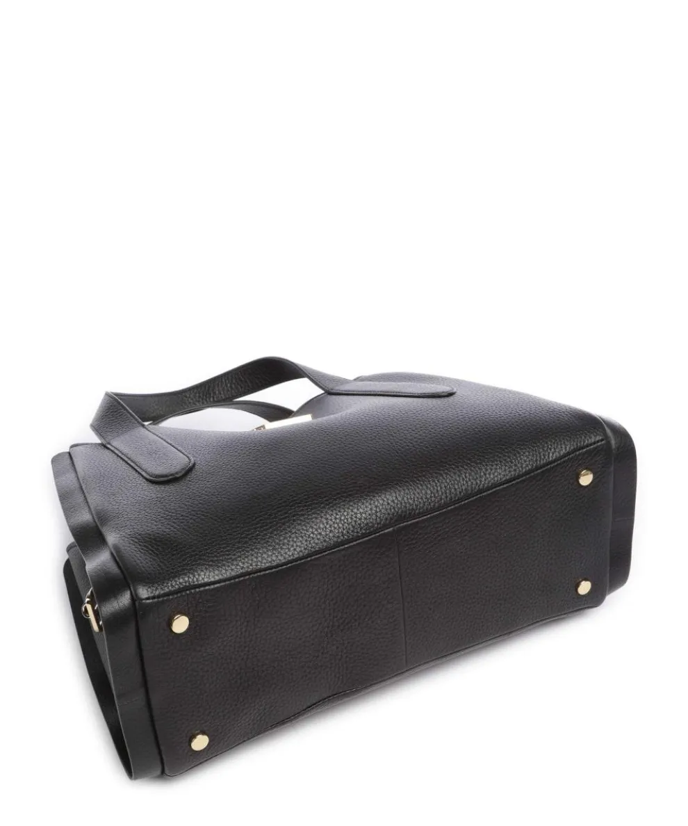 Sloane Street Handtasche genarbtes Rindsleder schwarz