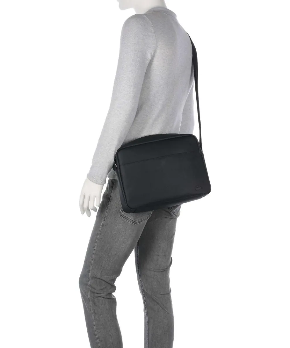 Kuriertasche Lederimitat schwarz