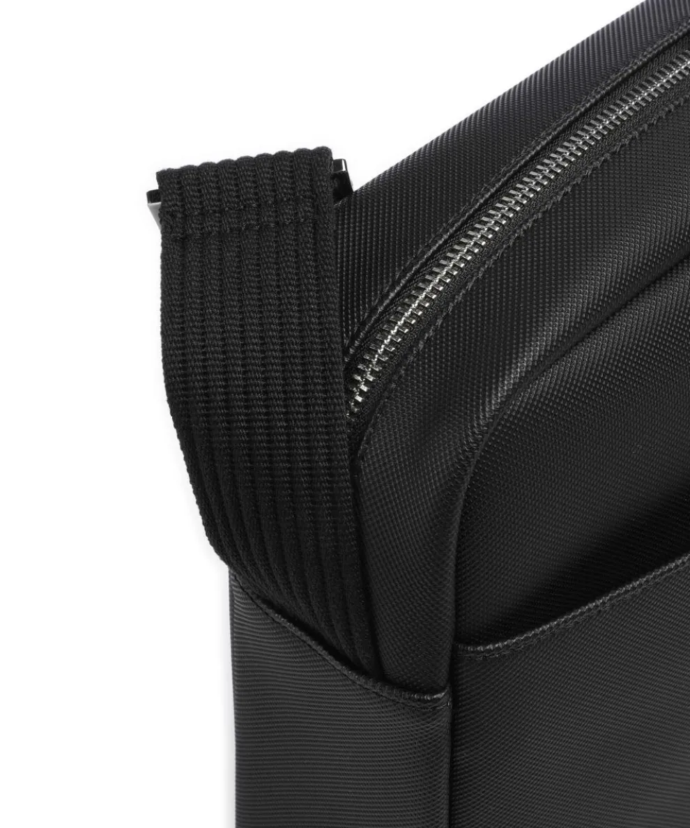 Kuriertasche Lederimitat schwarz