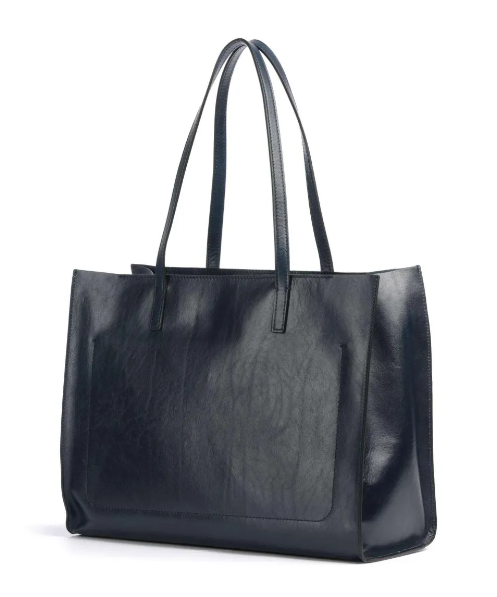 Mirra Shopper fein genarbtes Rindsleder dunkelblau