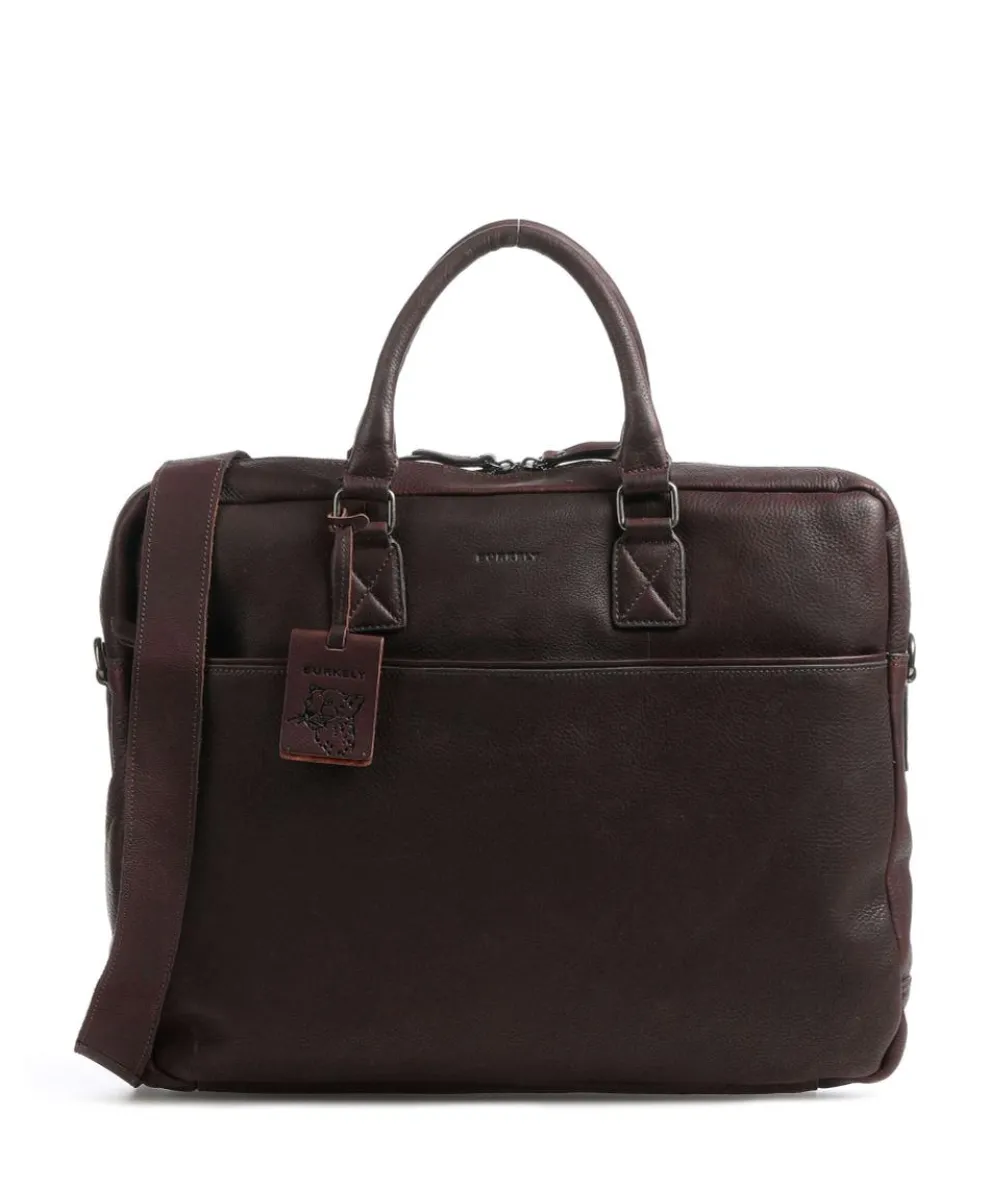 Antique Avery Aktentasche 17″ genarbtes Leder mahagoni