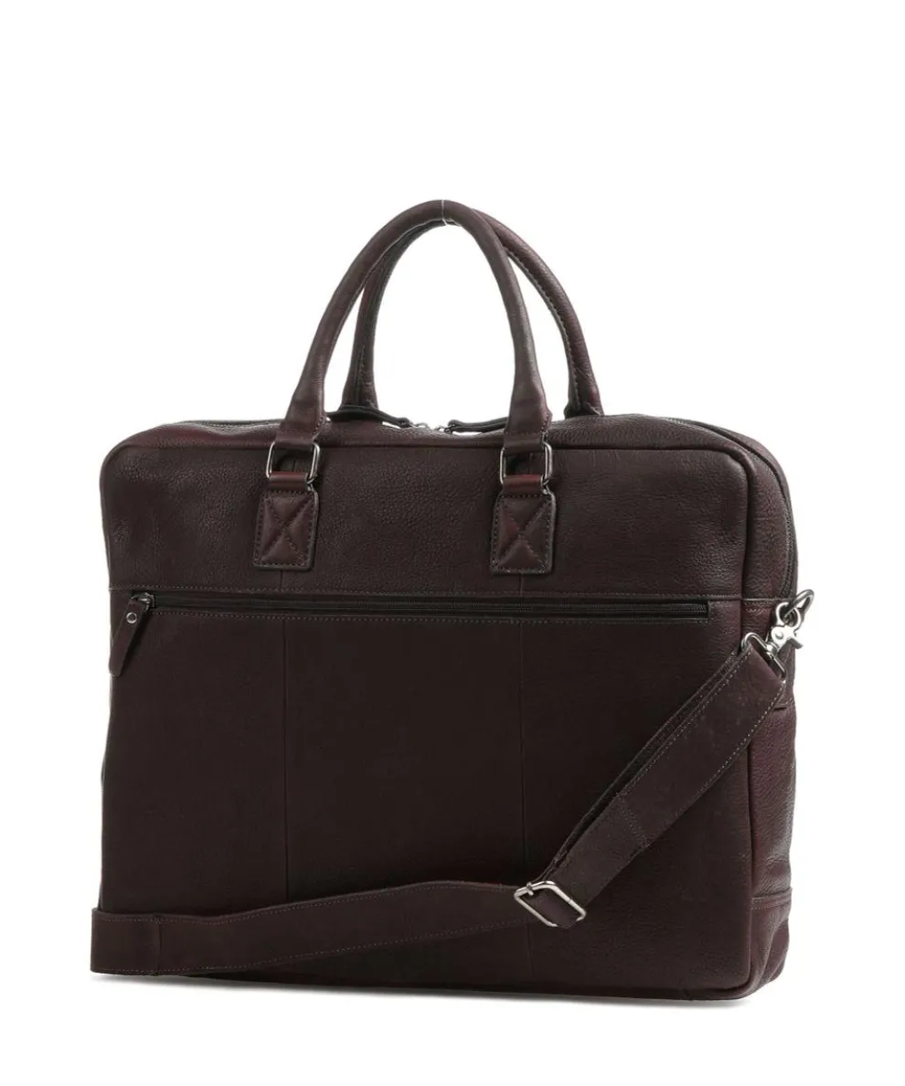 Antique Avery Aktentasche 17″ genarbtes Leder mahagoni