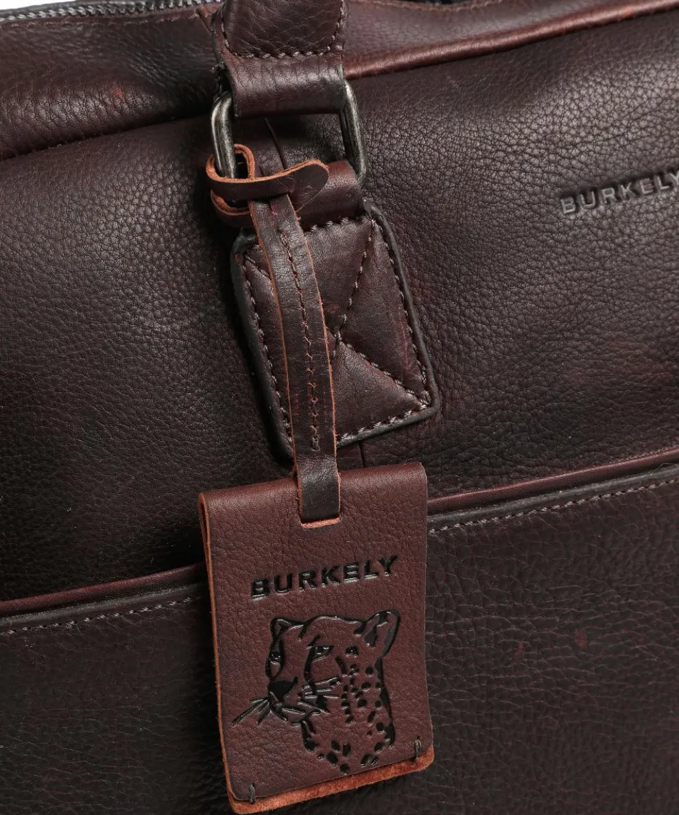 Antique Avery Aktentasche 17″ genarbtes Leder mahagoni