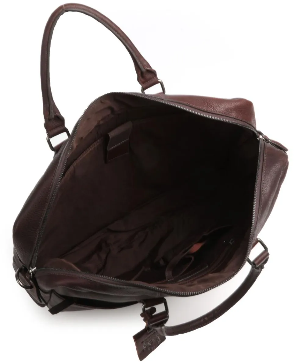 Antique Avery Aktentasche 17″ genarbtes Leder mahagoni