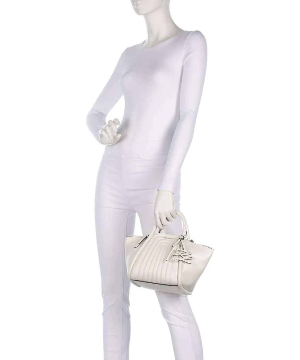 K/Wellen Umhängetasche Lederimitat weiß