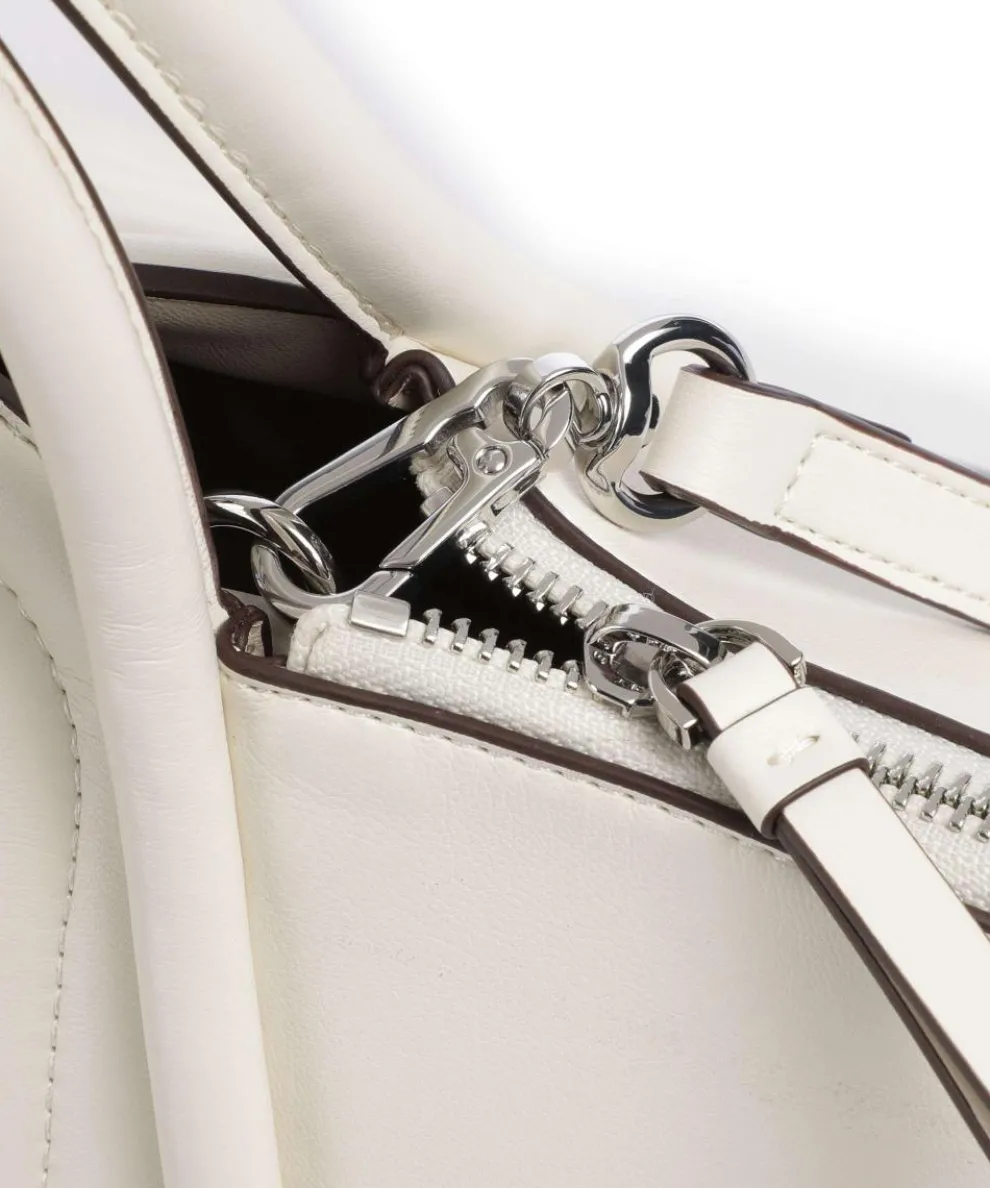 K/Wellen Umhängetasche Lederimitat weiß