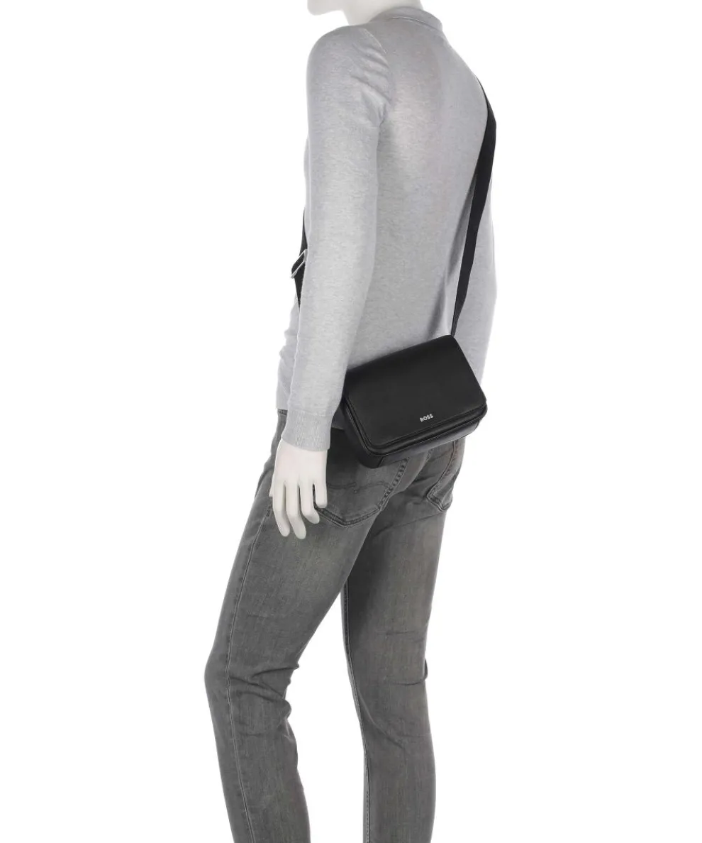 Zair Umhängetasche Leder schwarz