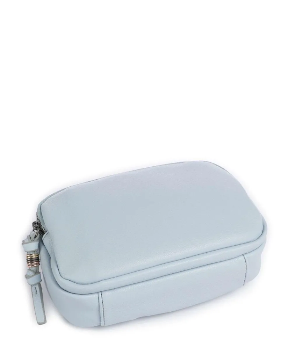 Bestie Umhängetasche recyceltes Leder, Polyurethane hellblau