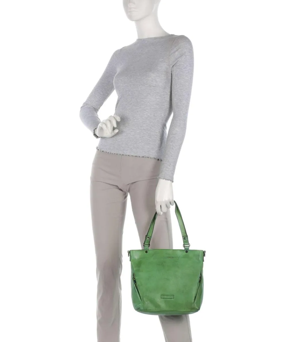 Nelson 3 Handtasche genarbtes Leder grün
