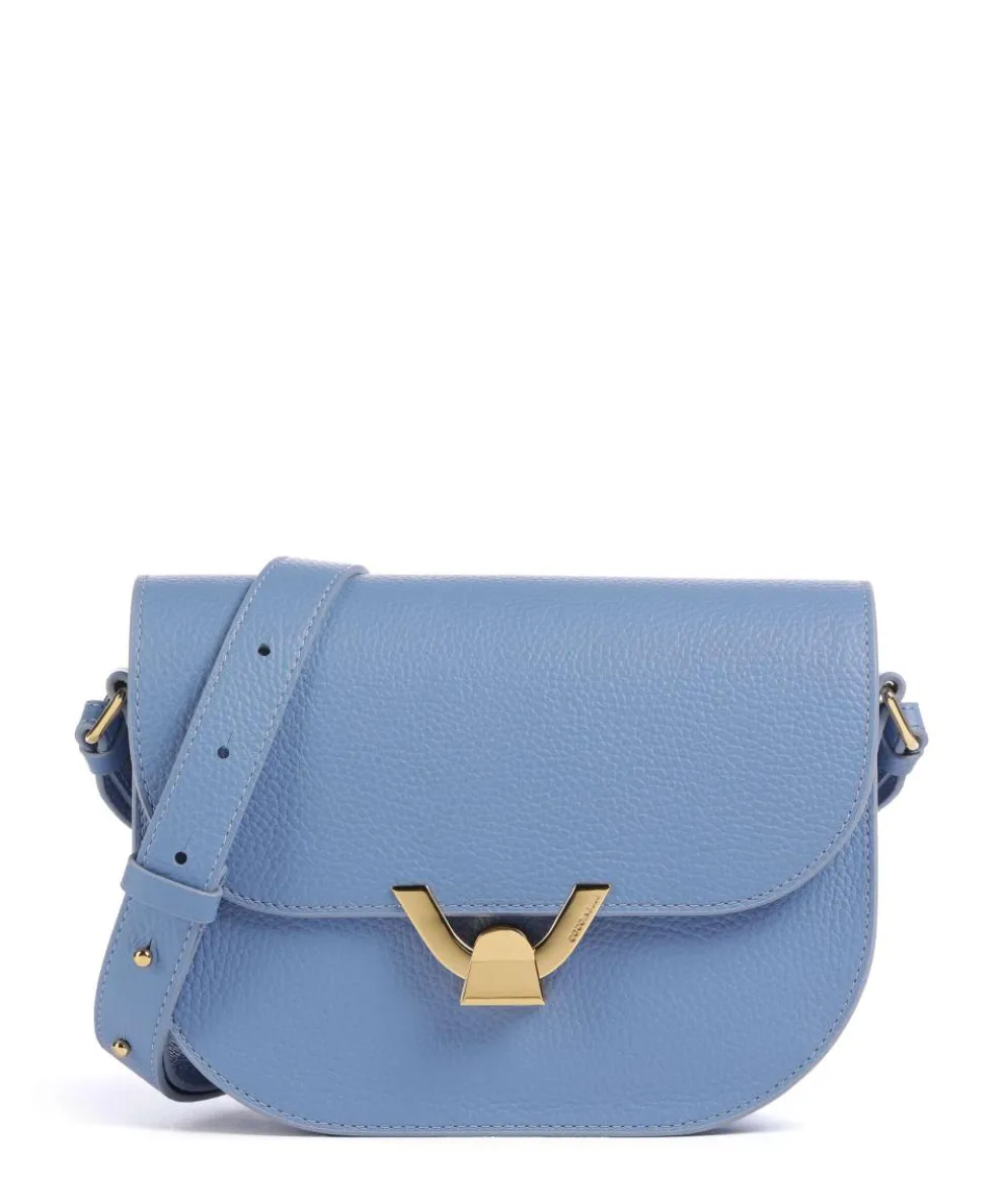 Dew Umhängetasche genarbtes Leder blau