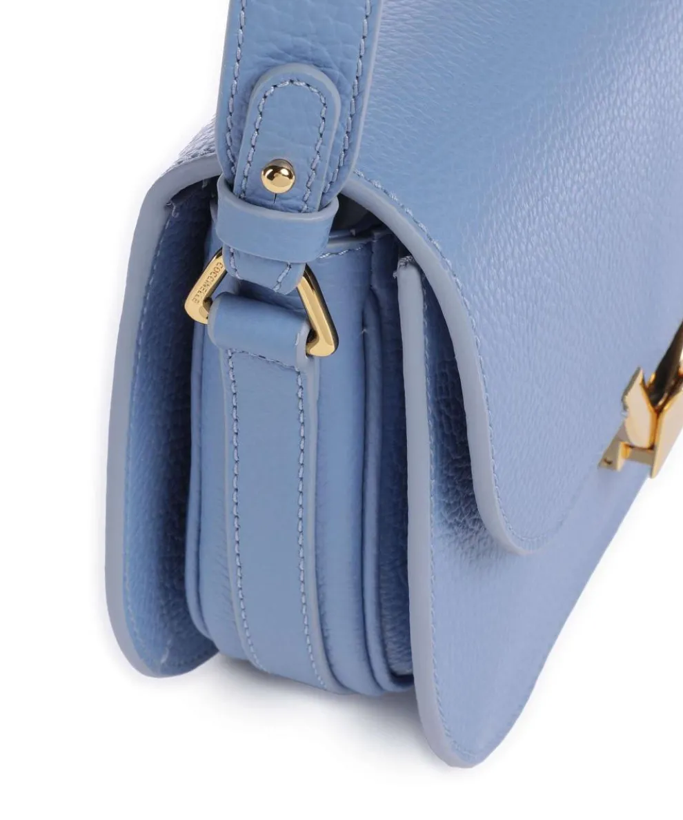 Dew Umhängetasche genarbtes Leder blau