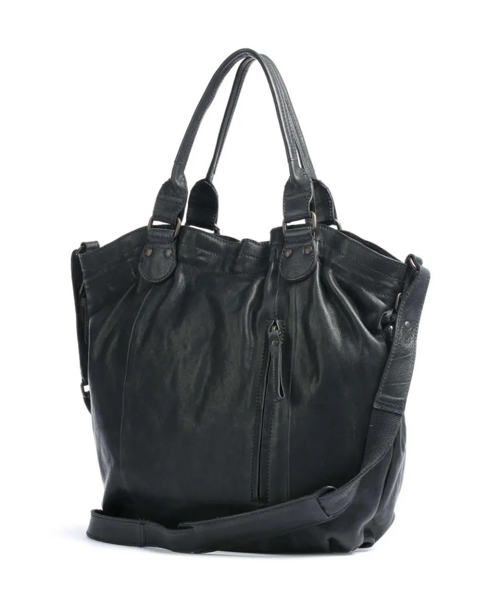 Coffee Klatsch Susan Shopper genarbtes Leder dunkelgrün