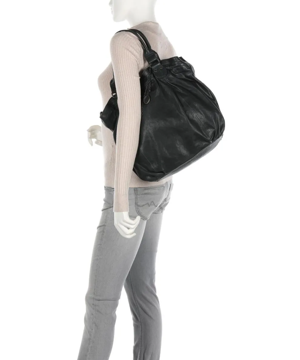 Coffee Klatsch Susan Shopper genarbtes Leder dunkelgrün