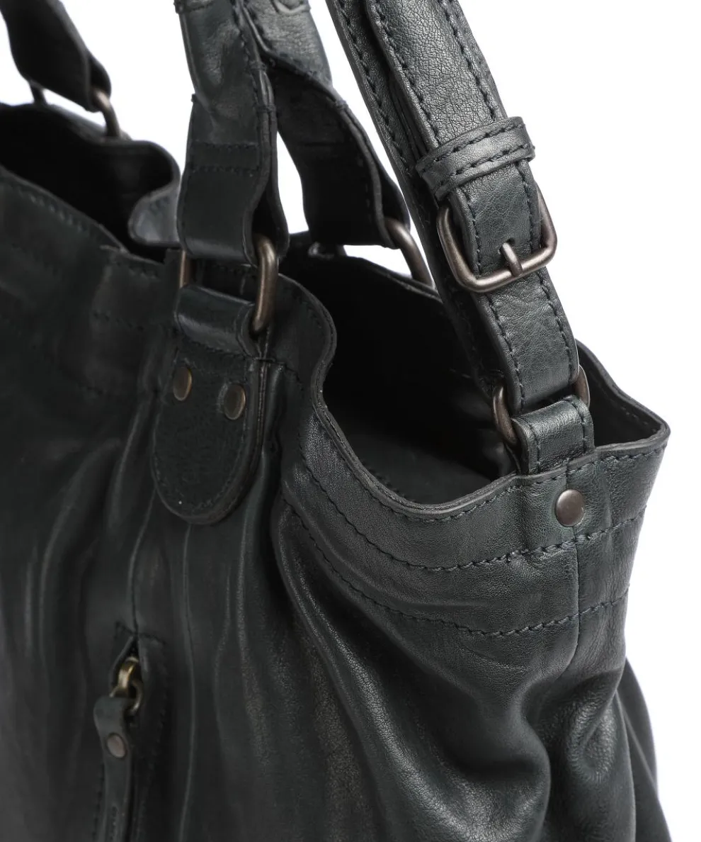 Coffee Klatsch Susan Shopper genarbtes Leder dunkelgrün