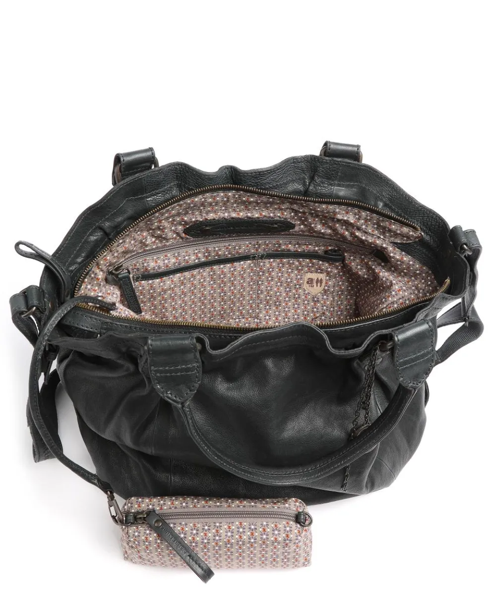 Coffee Klatsch Susan Shopper genarbtes Leder dunkelgrün