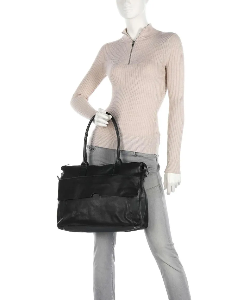 Nobi Handtasche 13″ Rindsleder schwarz