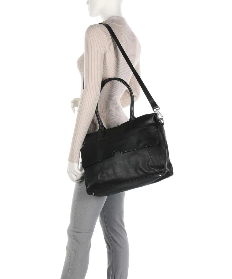 Nobi Handtasche 13″ Rindsleder schwarz