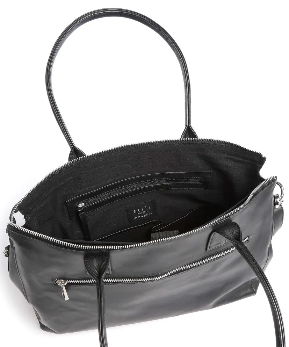 Nobi Handtasche 13″ Rindsleder schwarz