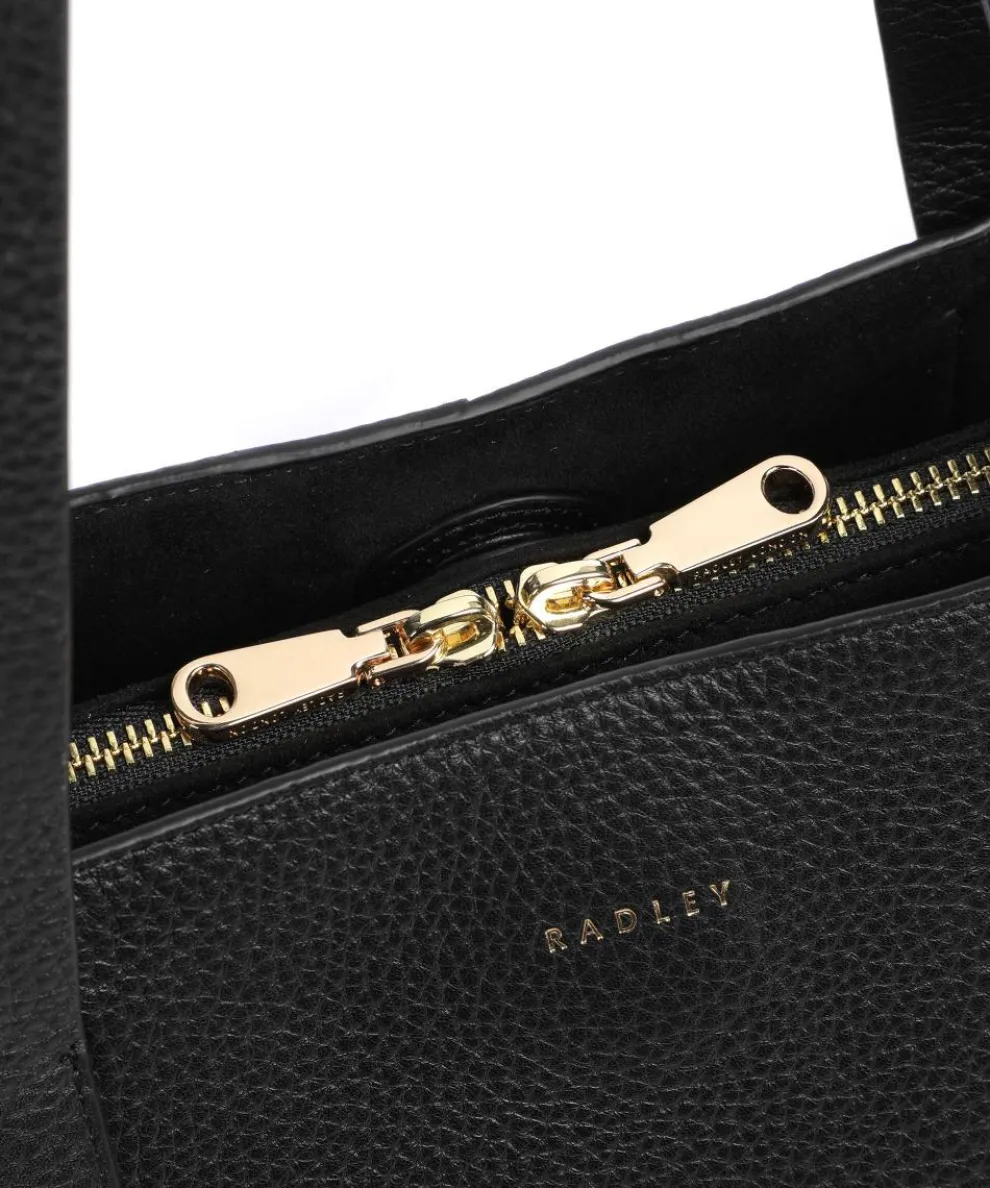 Dukes Place Shopper genarbtes Rindsleder schwarz