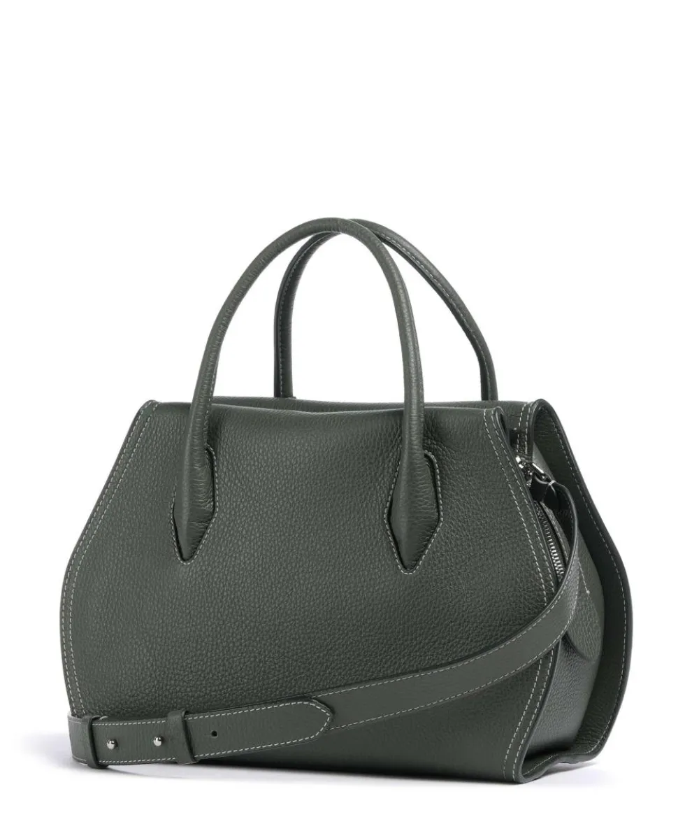 Lord Handtasche genarbtes Leder khaki