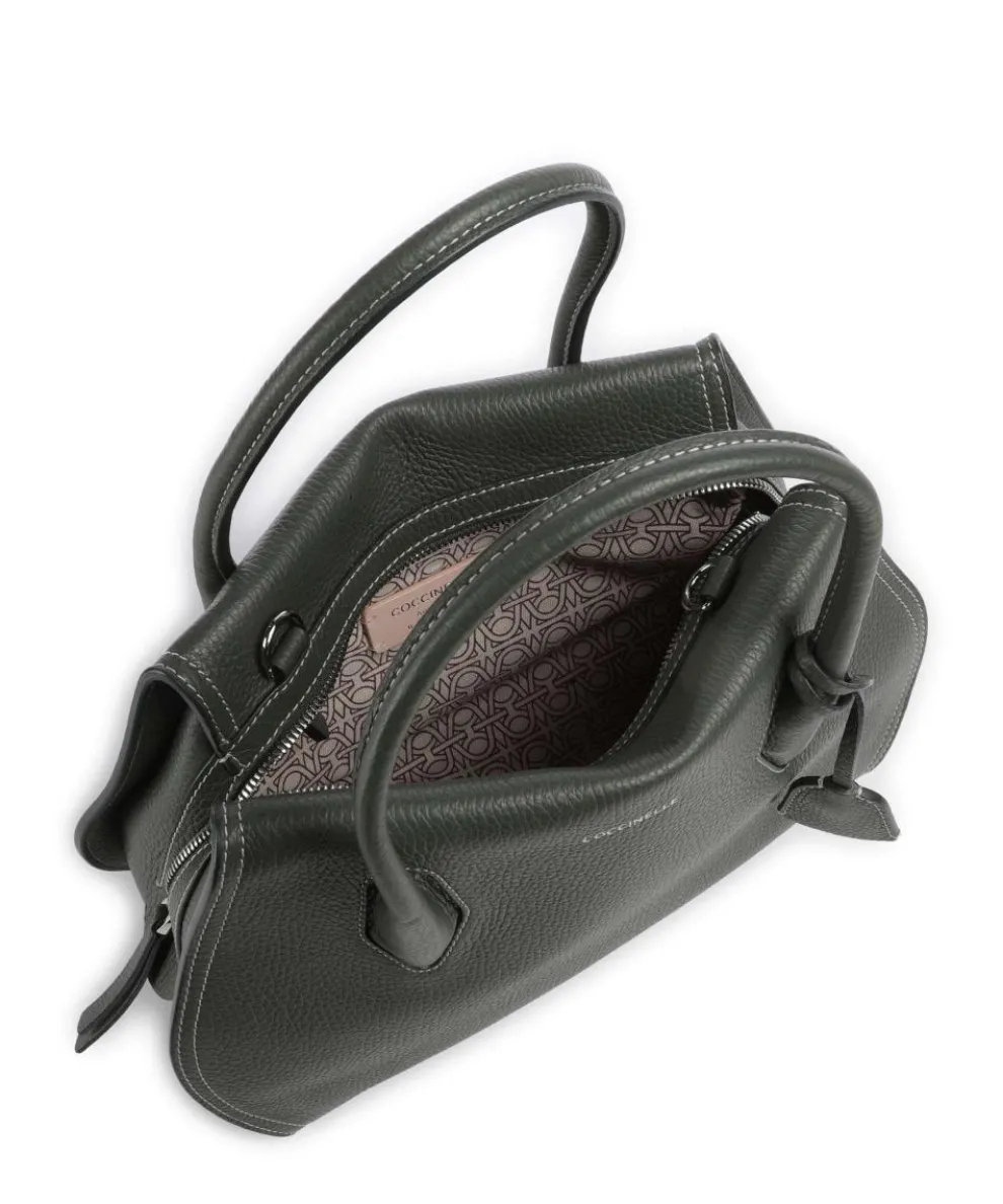 Lord Handtasche genarbtes Leder khaki