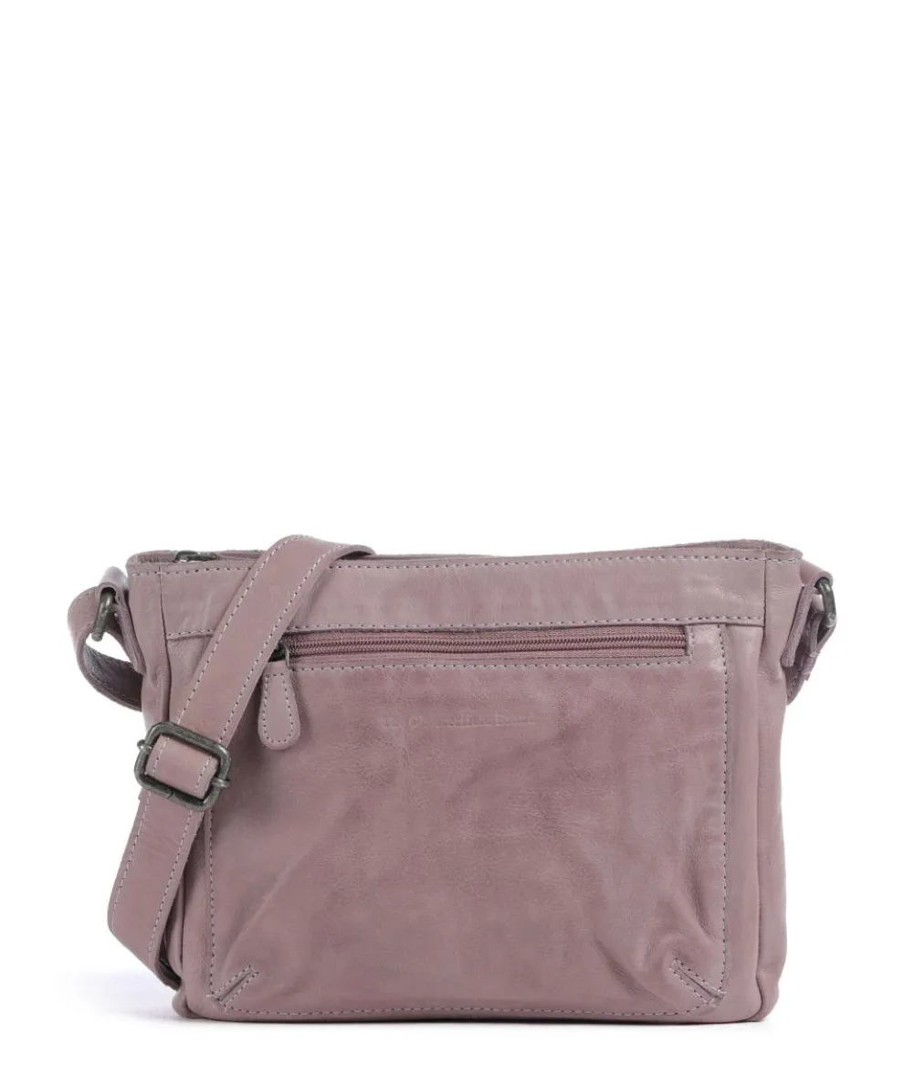 Washed Waxed Cow Aston Umhängetasche genarbtes Rindsleder lavendel