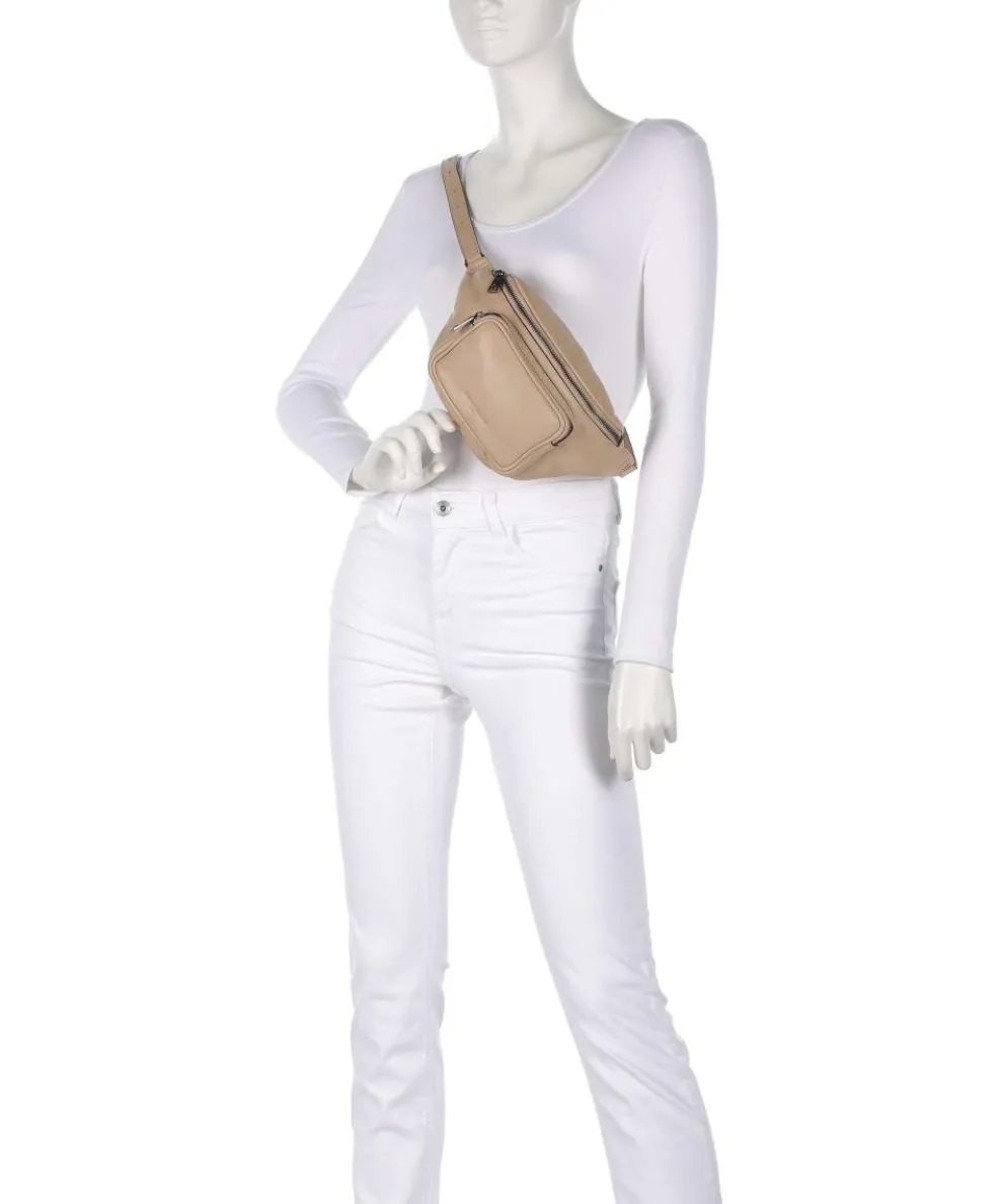 Lila Sheep Natural M Gürteltasche Schafsleder beige