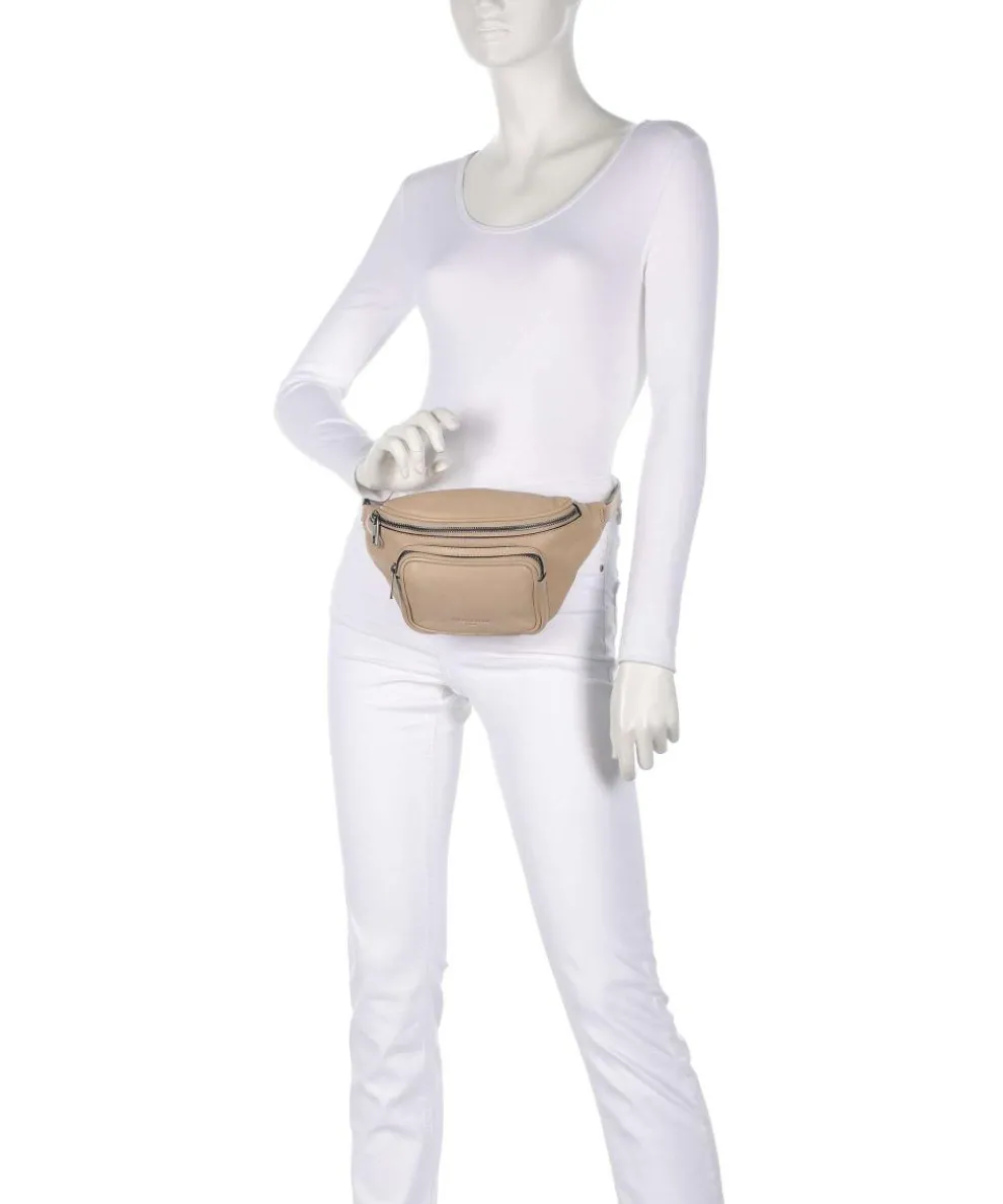 Lila Sheep Natural M Gürteltasche Schafsleder beige