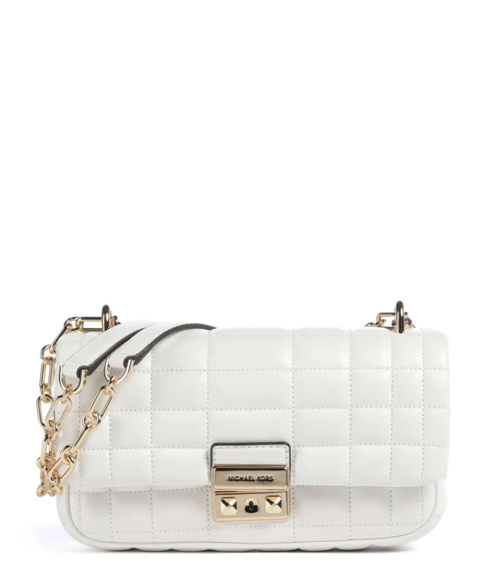 Tribeca Schultertasche Lammleder weiß