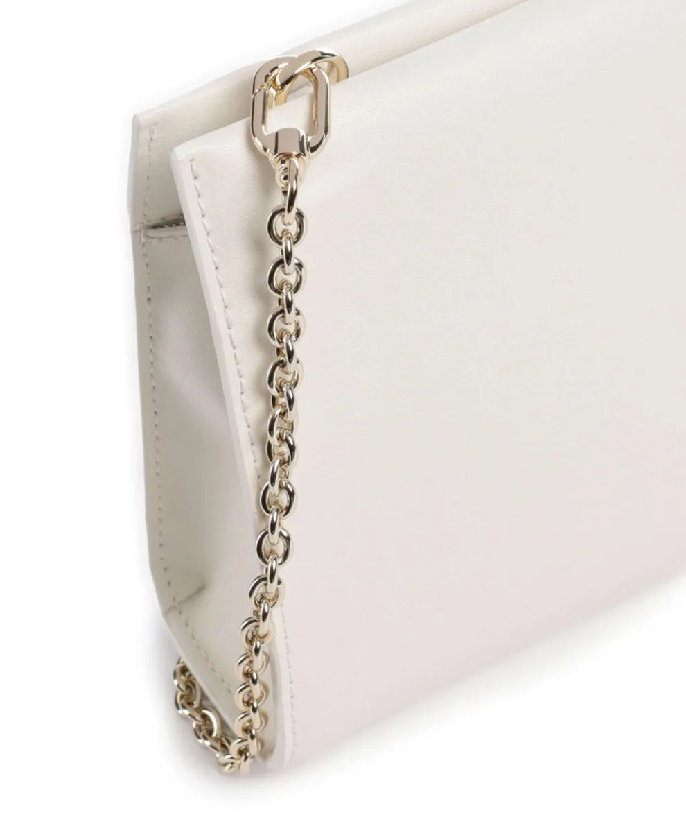 Myfurla Mini Umhängetasche fein genarbtes Leder weiß