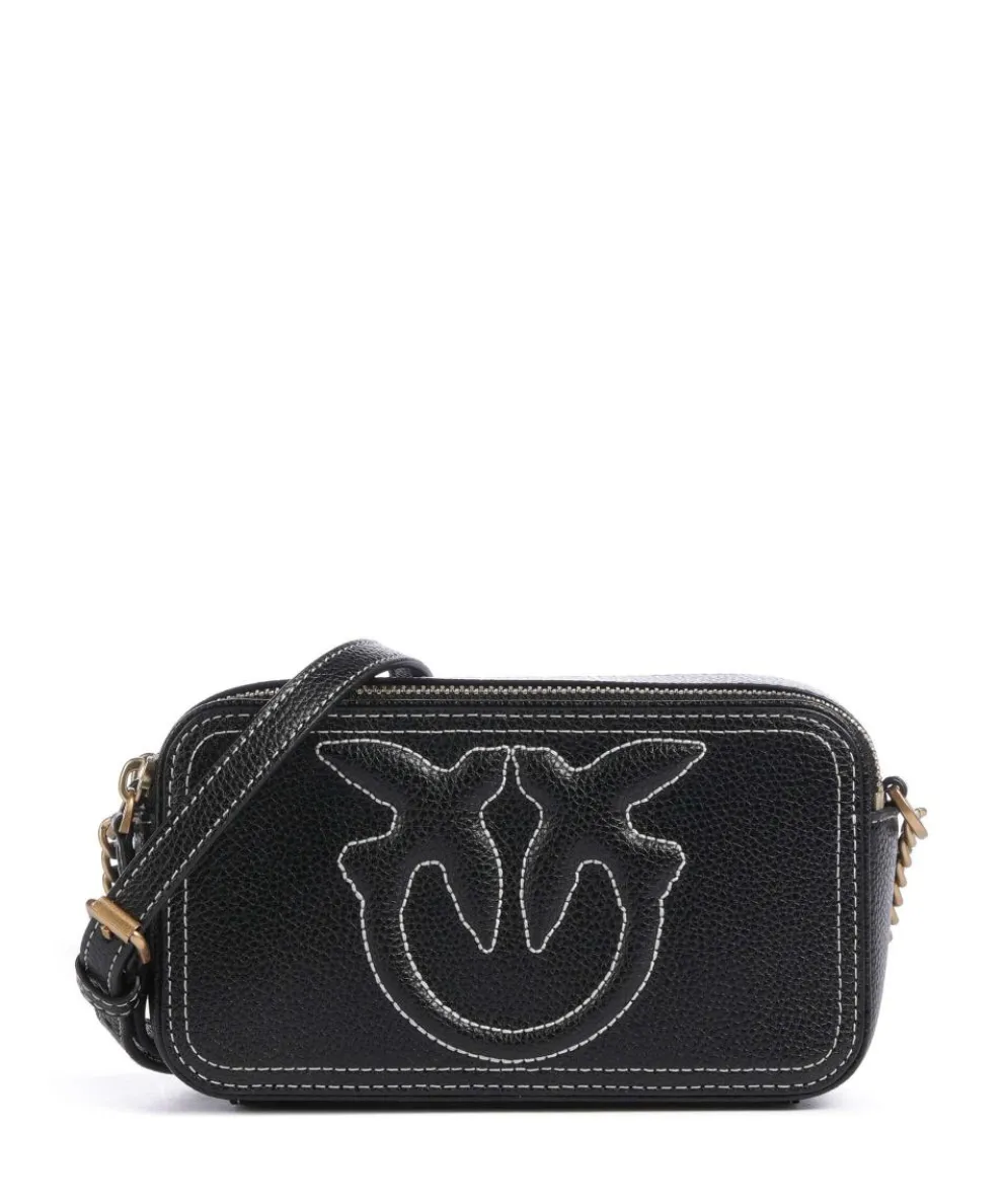 Carrie Umhängetasche genarbtes Rindsleder schwarz