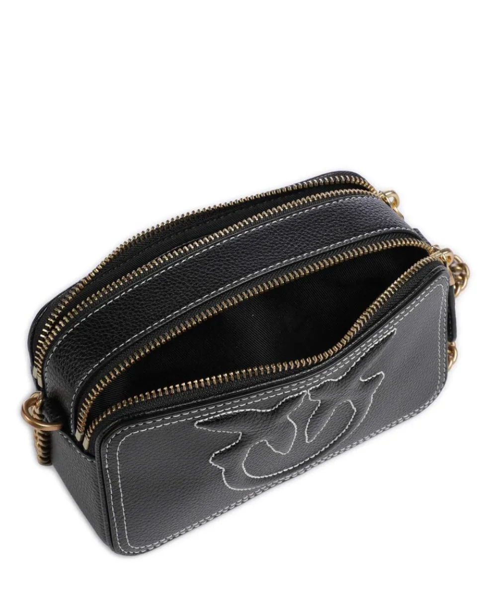 Carrie Umhängetasche genarbtes Rindsleder schwarz